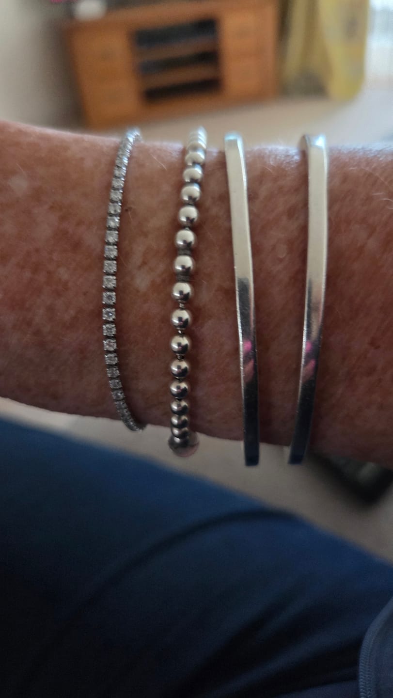 Customer photo review of Minimal Tennis Bracelet