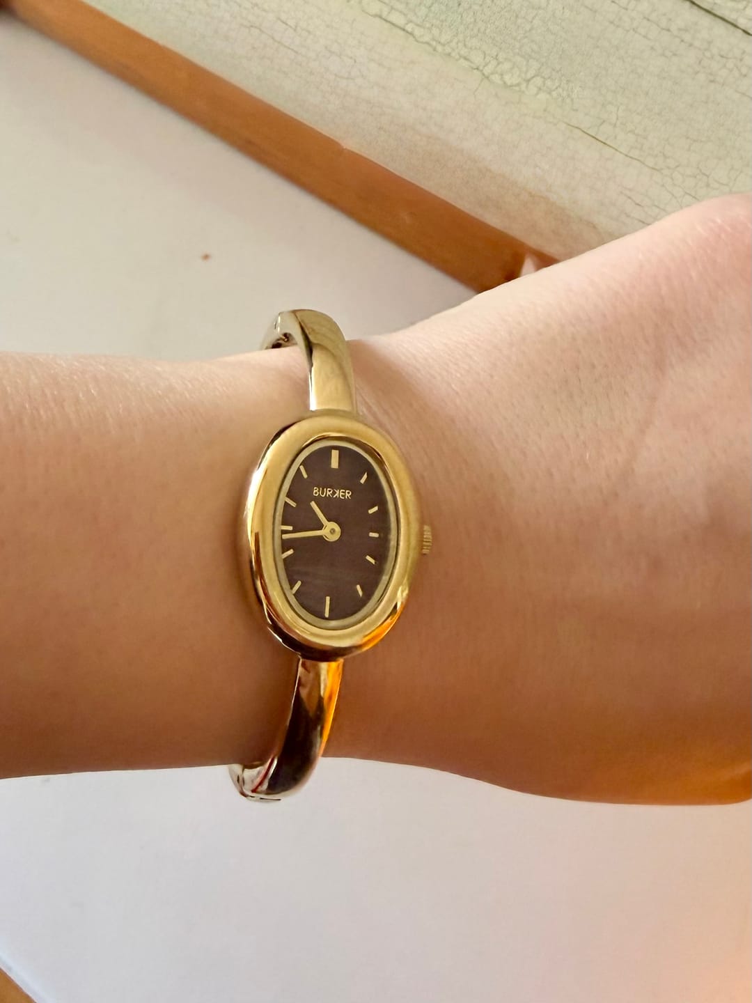 Customer photo review of Diana Gold Burgundy