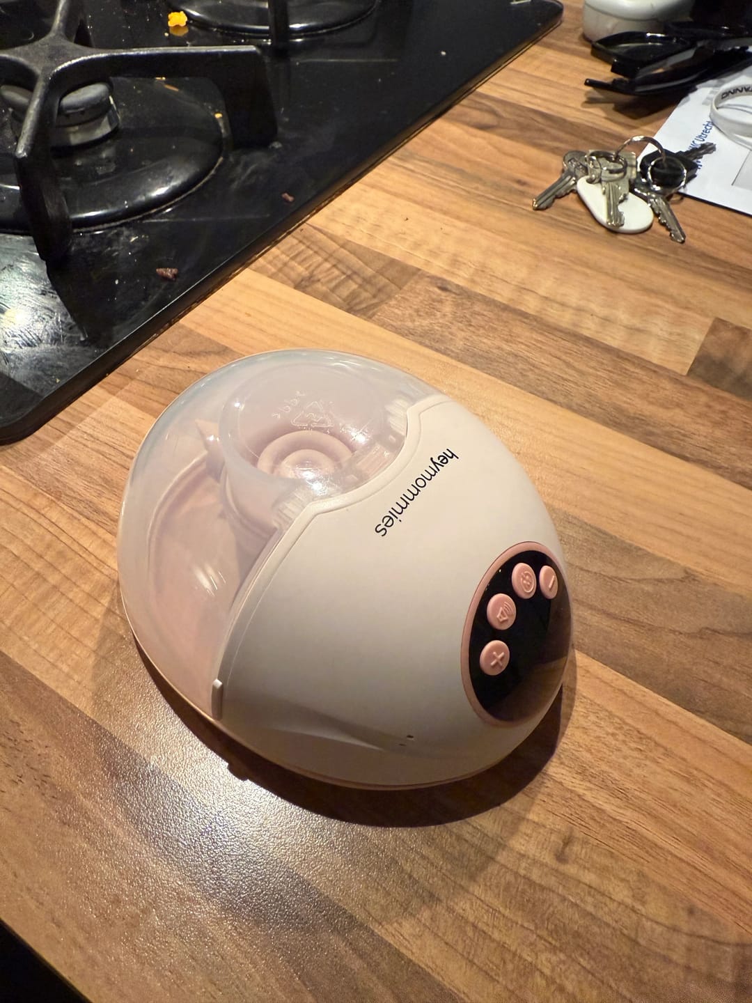 Customer photo review of Draagbare Borstkolf - Heymommies Flow Lite 12