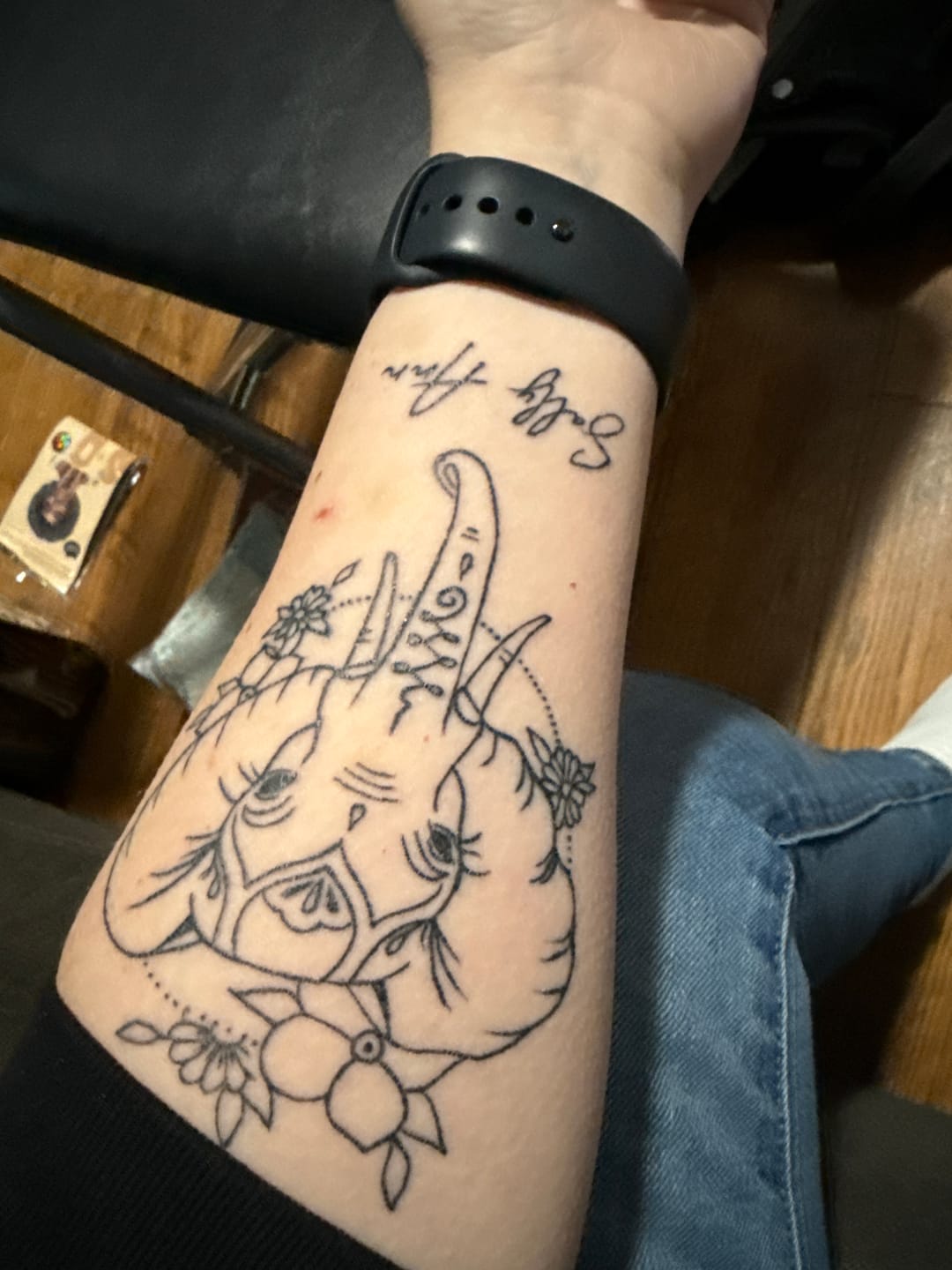 Customer photo review of Painless Tattoo Numbing Cream