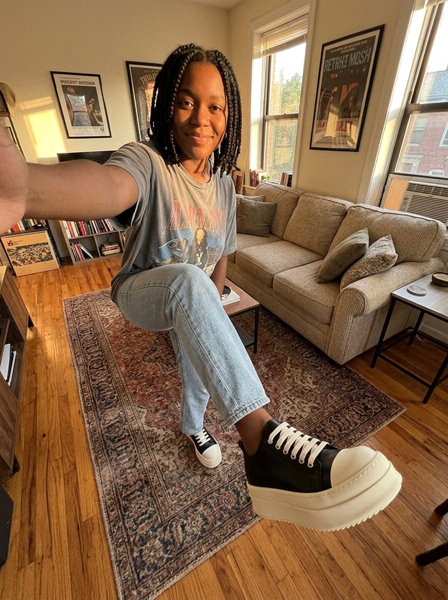 Customer photo review of Low-top German Training Chunky Sneakers