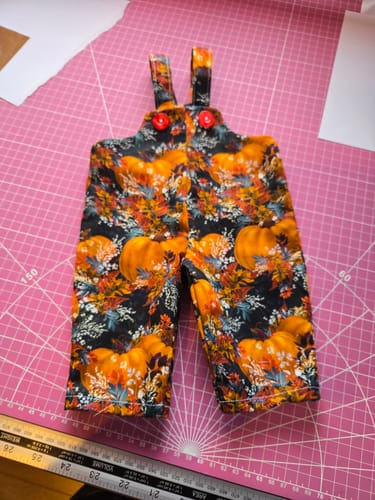 Customer photo review of Overalls For Memory Bear PDF Pattern