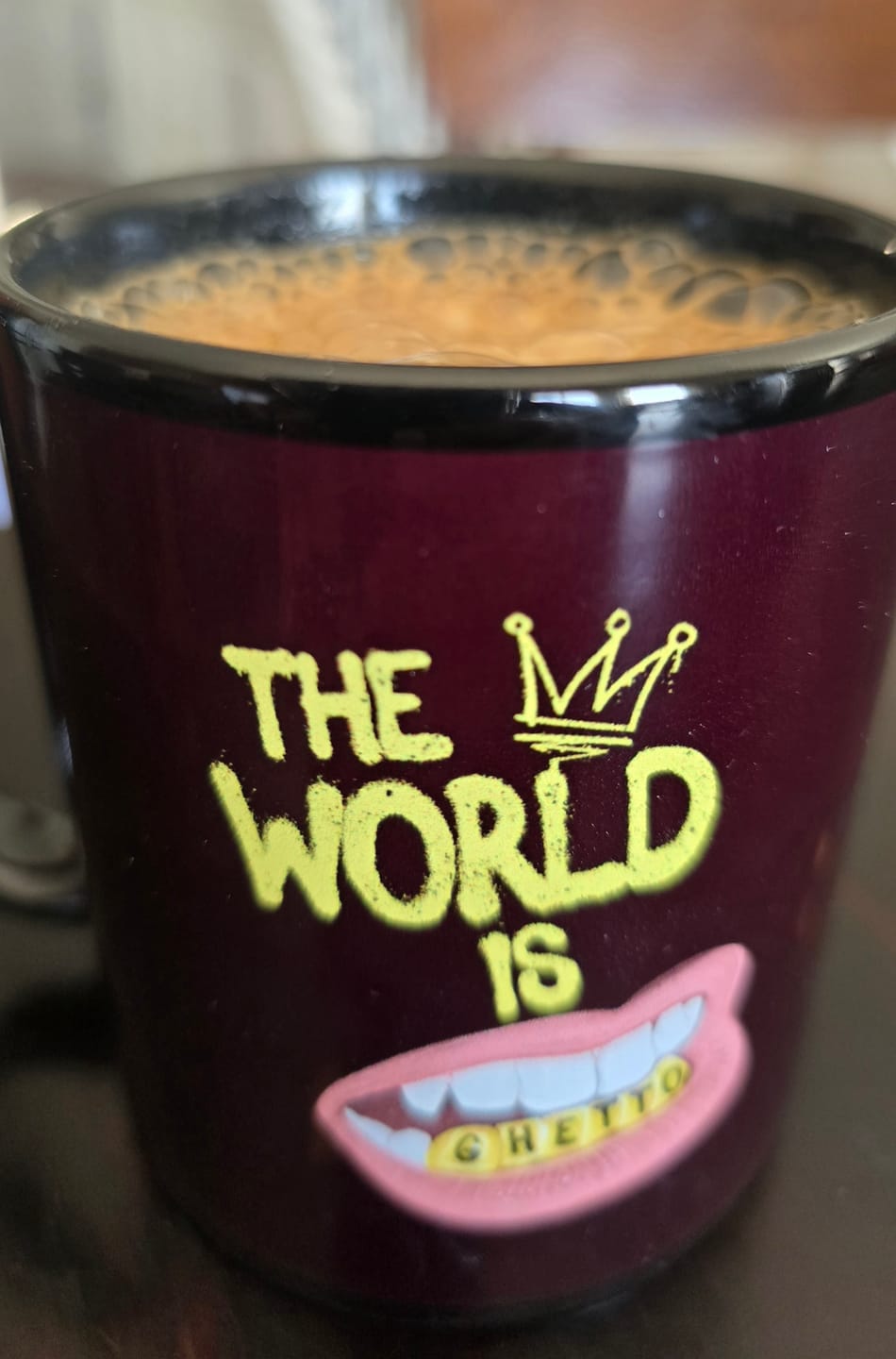 Customer photo review of The World Is Ghetto Mug