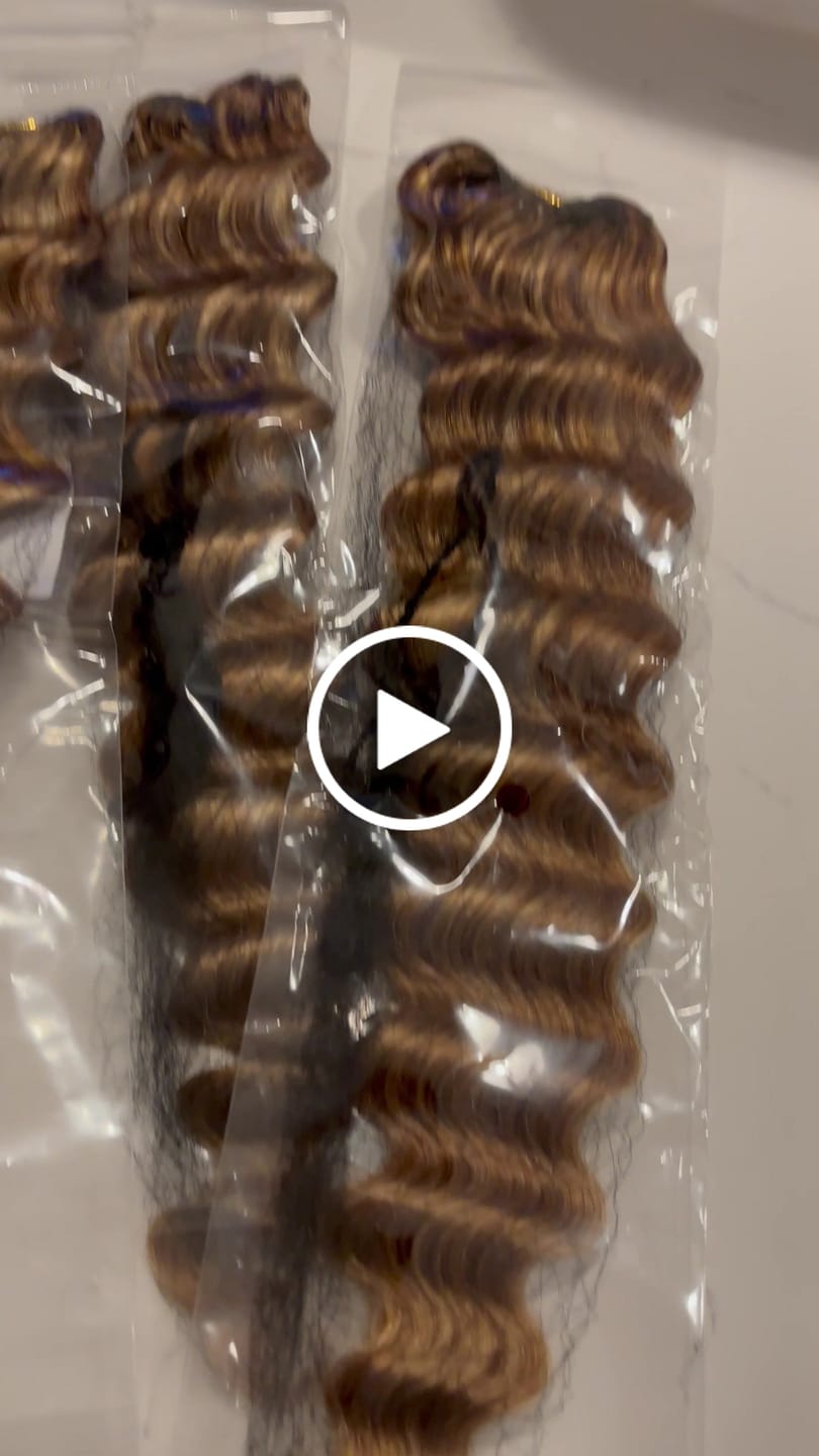 Customer video review of #27/30/613 Mix Color Blend Loose Deep Wave Human Crochet Hair for Boho Braids