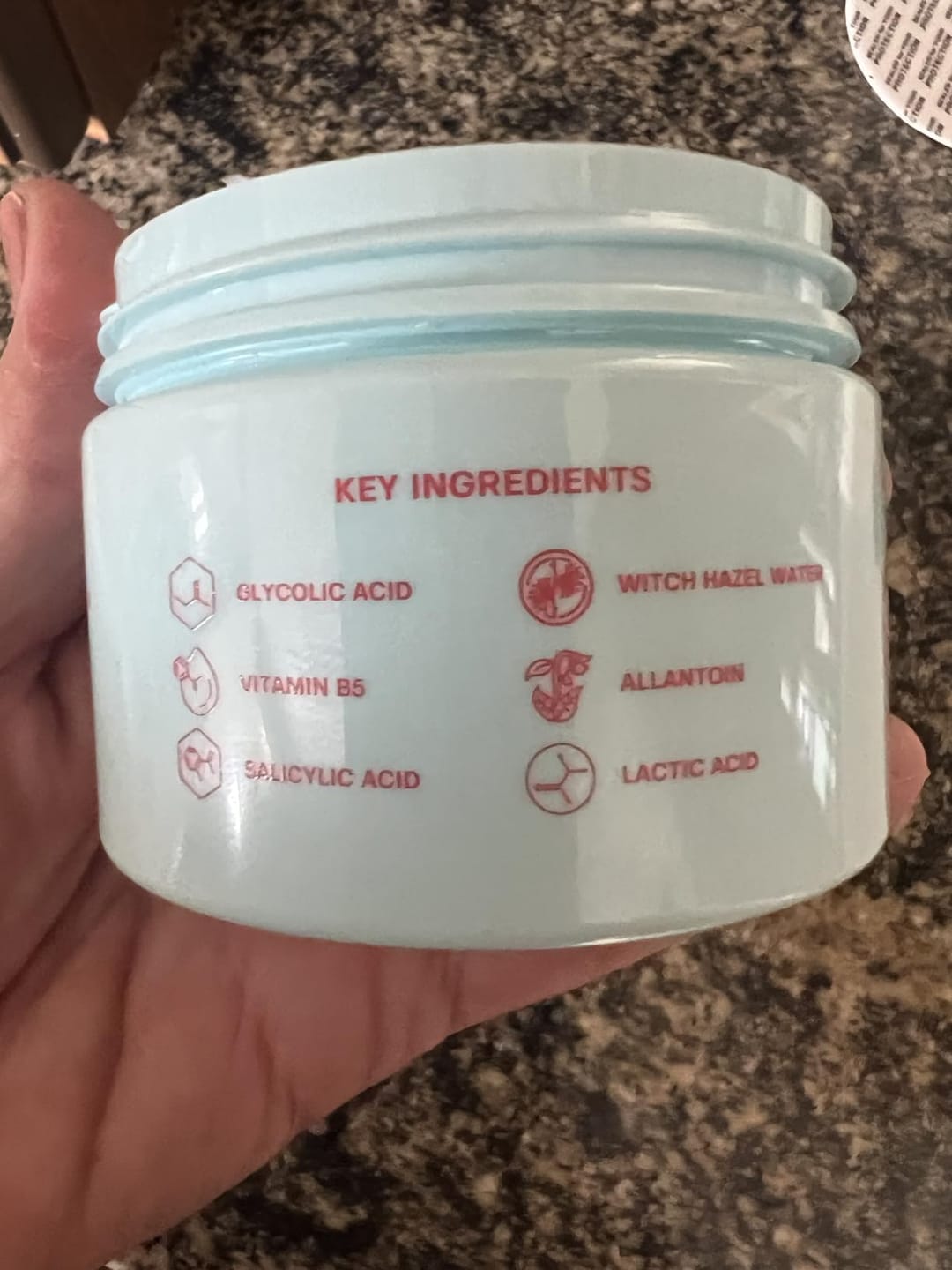 Customer photo review of Ingrown Hair Treatment Pads