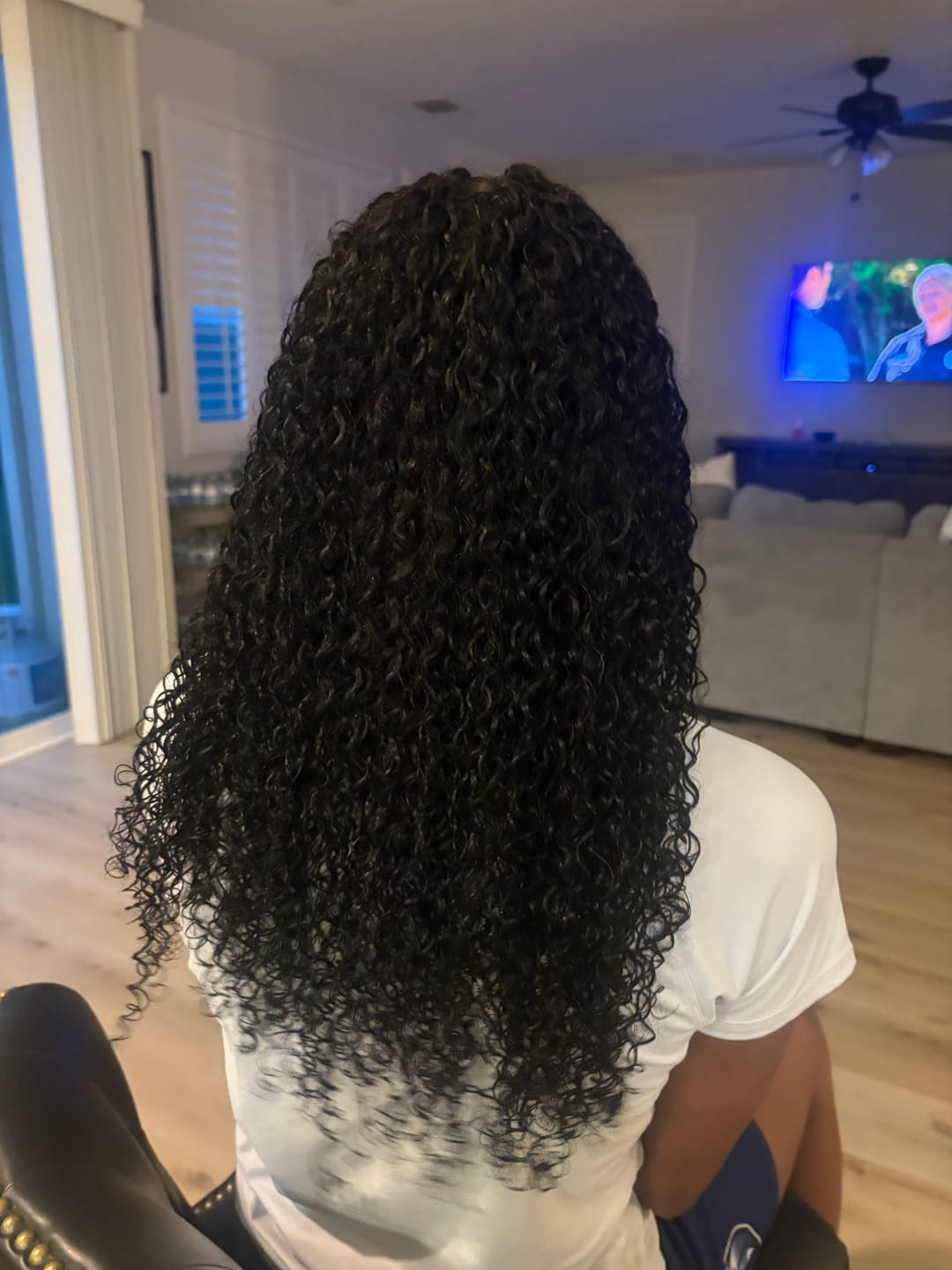 Customer photo review of Water Deep Wave Feather Crochet Hair