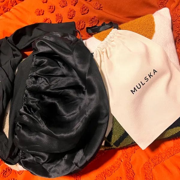 Customer photo review of MULSKA Classic Mulberry Silk Bonnet for Healthier Hair