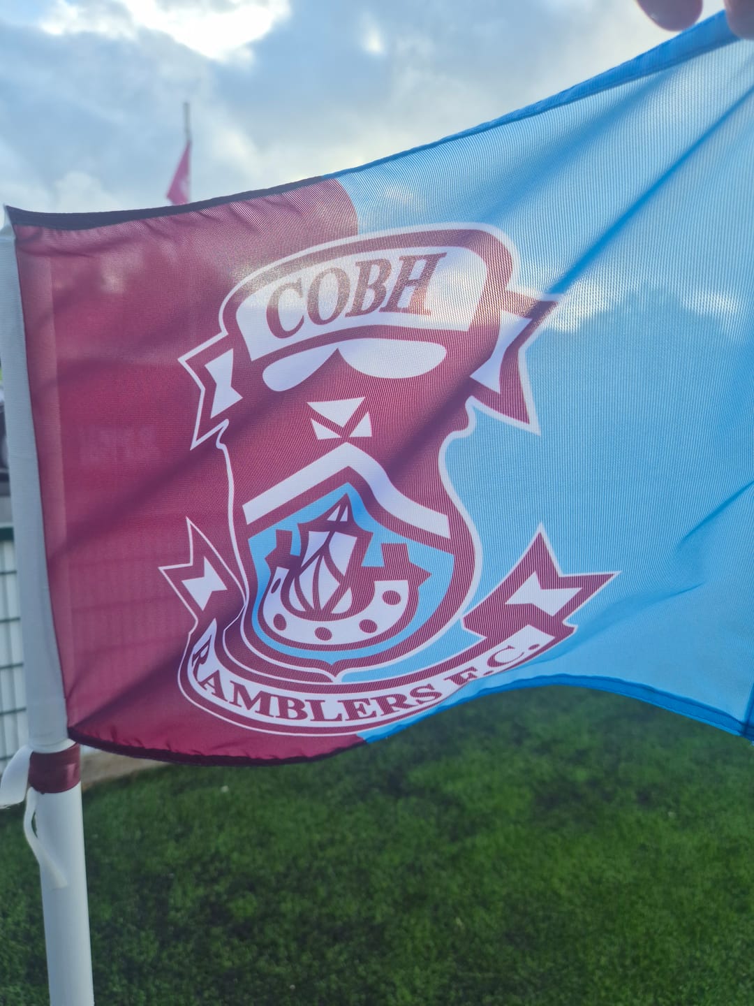Customer photo review of Personalised Corner & Pitch Side Flags