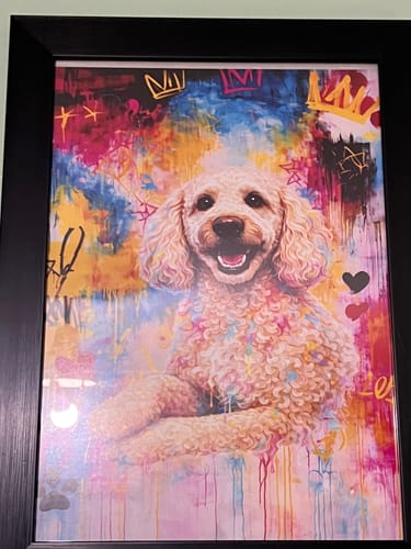 Customer photo review of Personalised Poster With Dog or Cat - Graffiti
