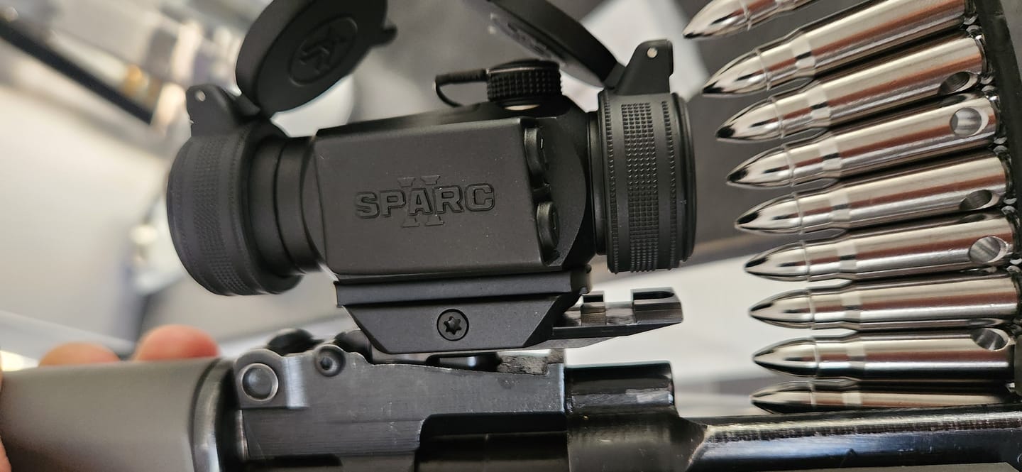 Customer photo review of SKS low-profile NDT red dot mount Gen 3 with back-up iron sight