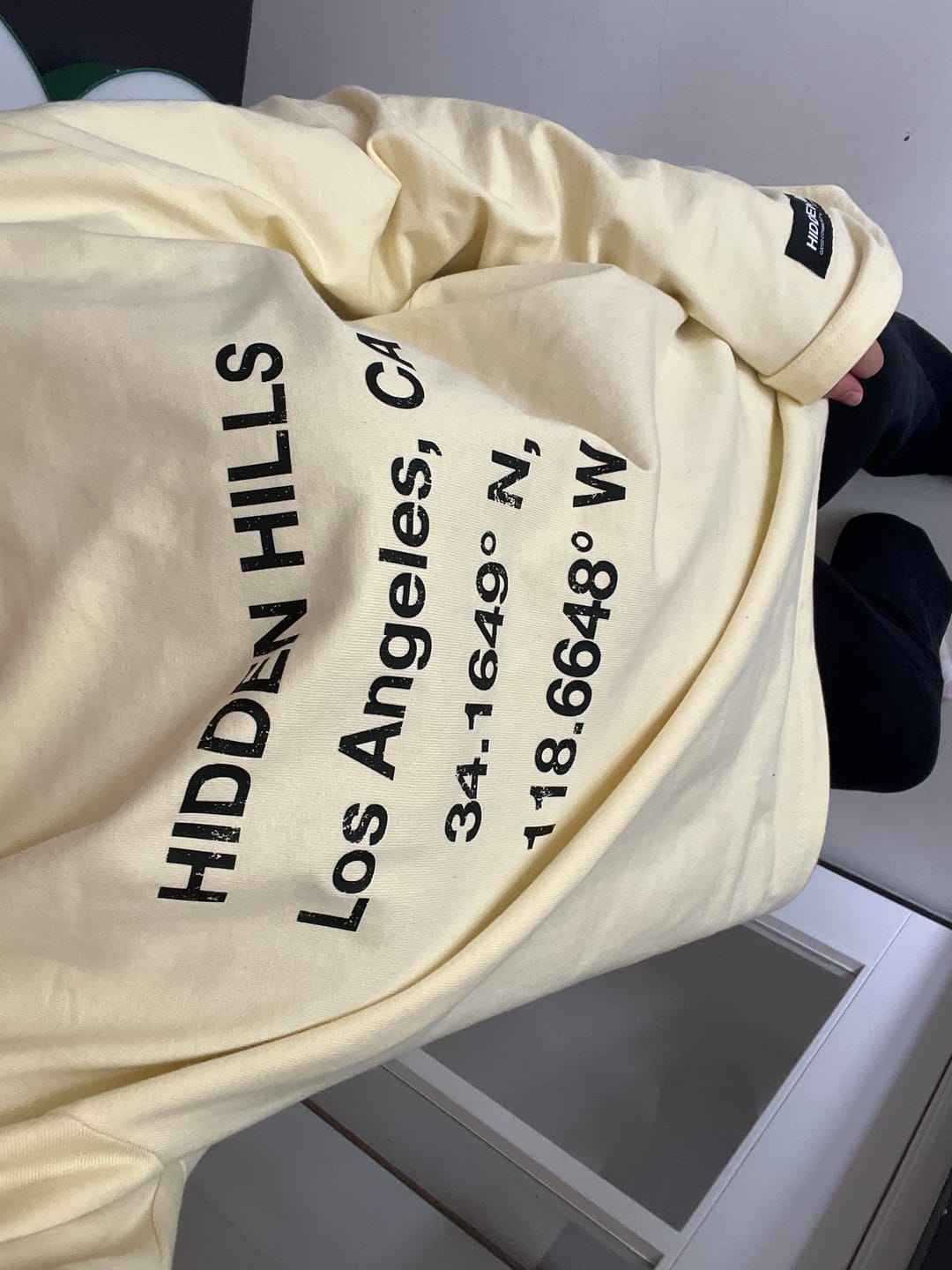 Customer photo review of VINTAGE LOGO LONGSLEEVE T-SHIRT BUTTER YELLOW