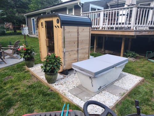 Customer photo review of Apex Acrylic Cold Plunge Tub + Chiller Bundle