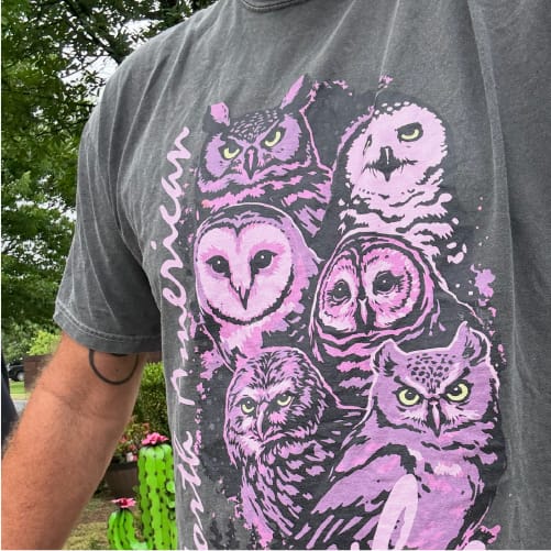 Customer photo review of Lets Go Outside Tshirt