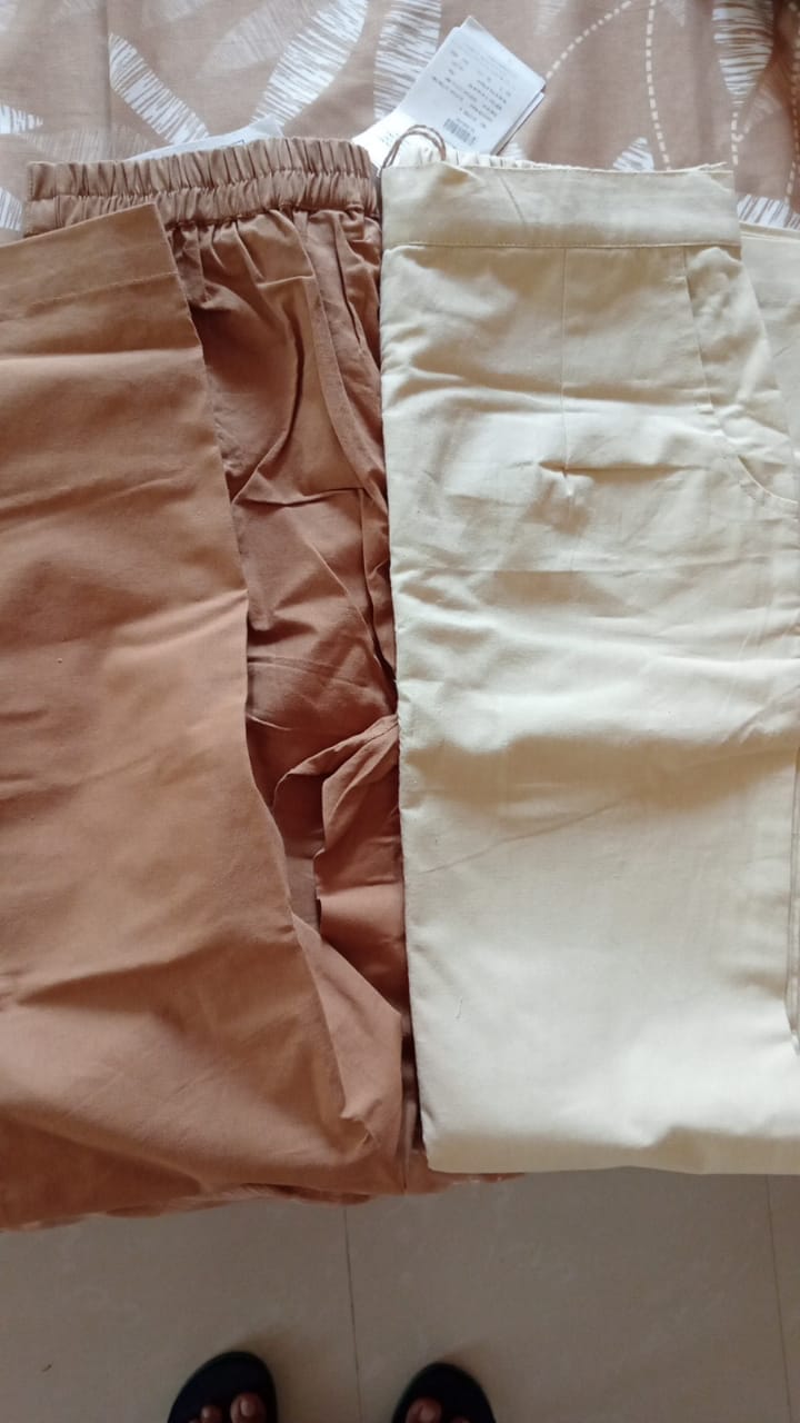 Customer photo review of Women White Cotton Pant