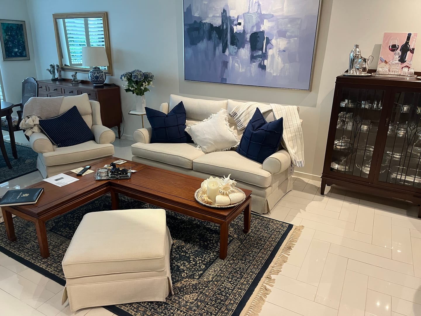 Customer photo review of Shifting Tides Extra Large Canvas In Antique Silver Frame