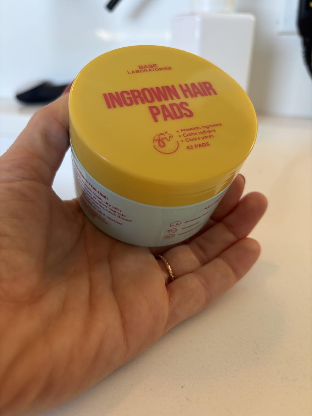 Customer photo review of Ingrown Hair Treatment Pads