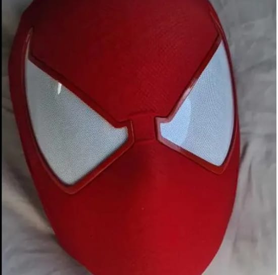 Customer photo review of Scarlet Spider Wearable  Mask From Marvel’s Spider-Man
