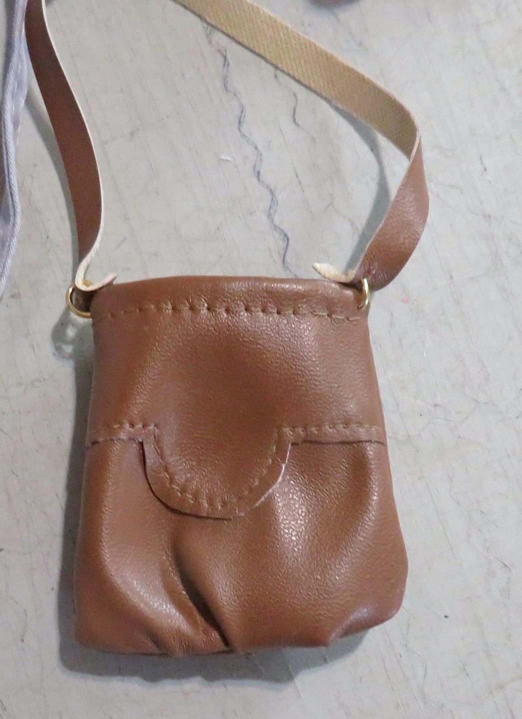Customer photo review of Chocolate Stretch Faux Leather