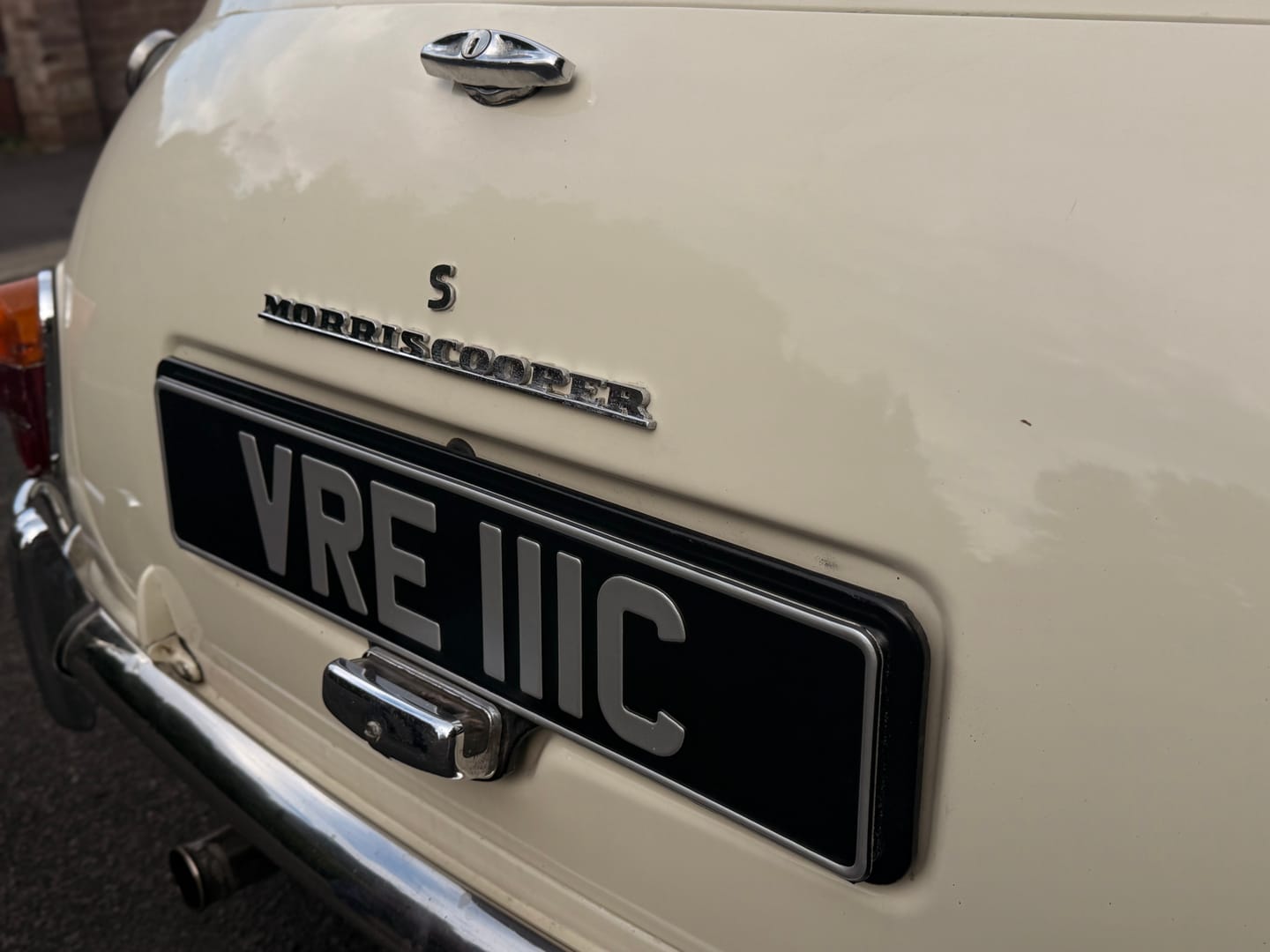 Customer photo review of Classic Oblong Metal Pressed Number Plate - 520mm x 111mm