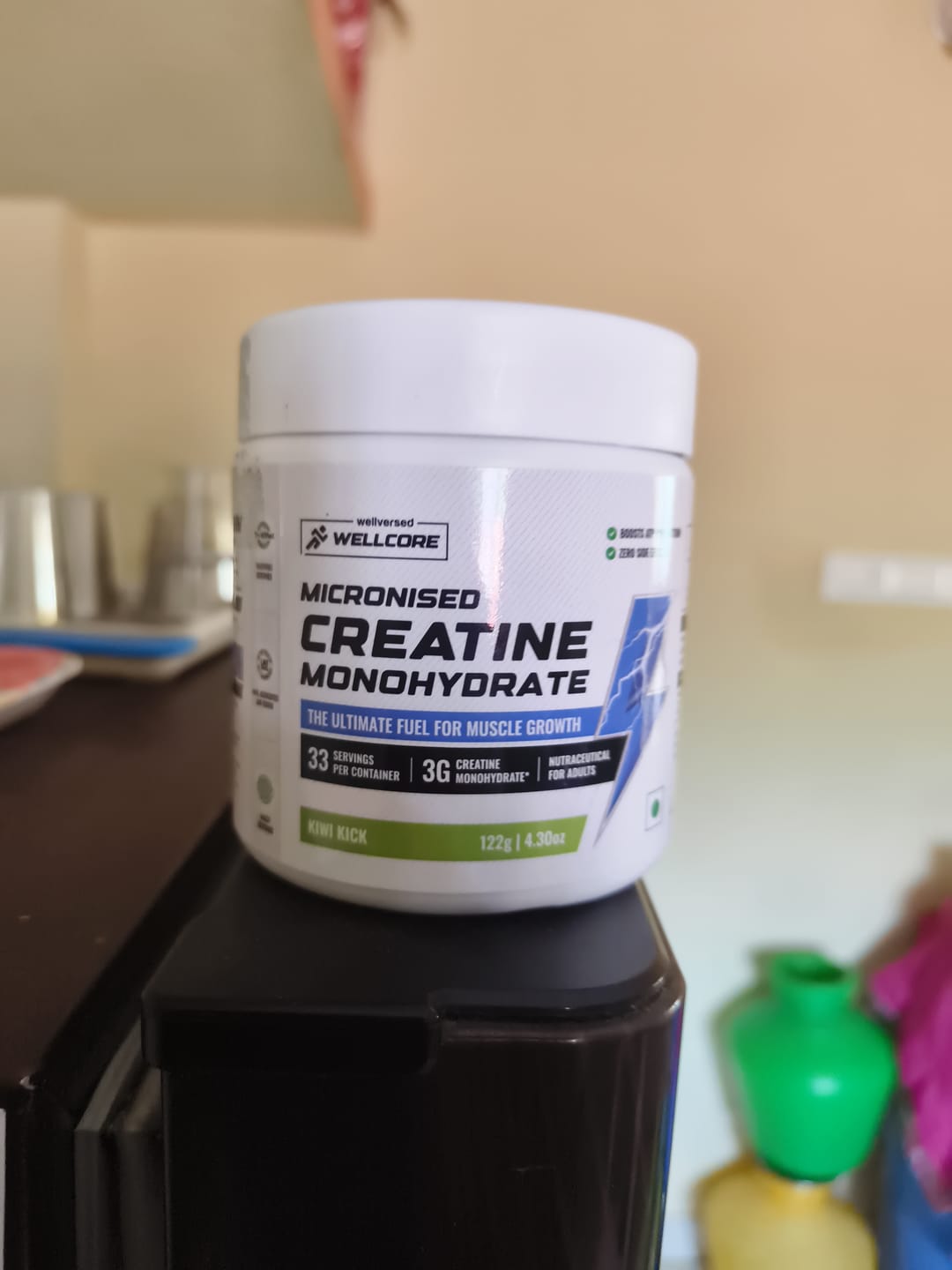 Customer photo review of Wellcore - Pure Micronised Creatine Monohydrate | Kiwi Kick (122g, 33 servings)