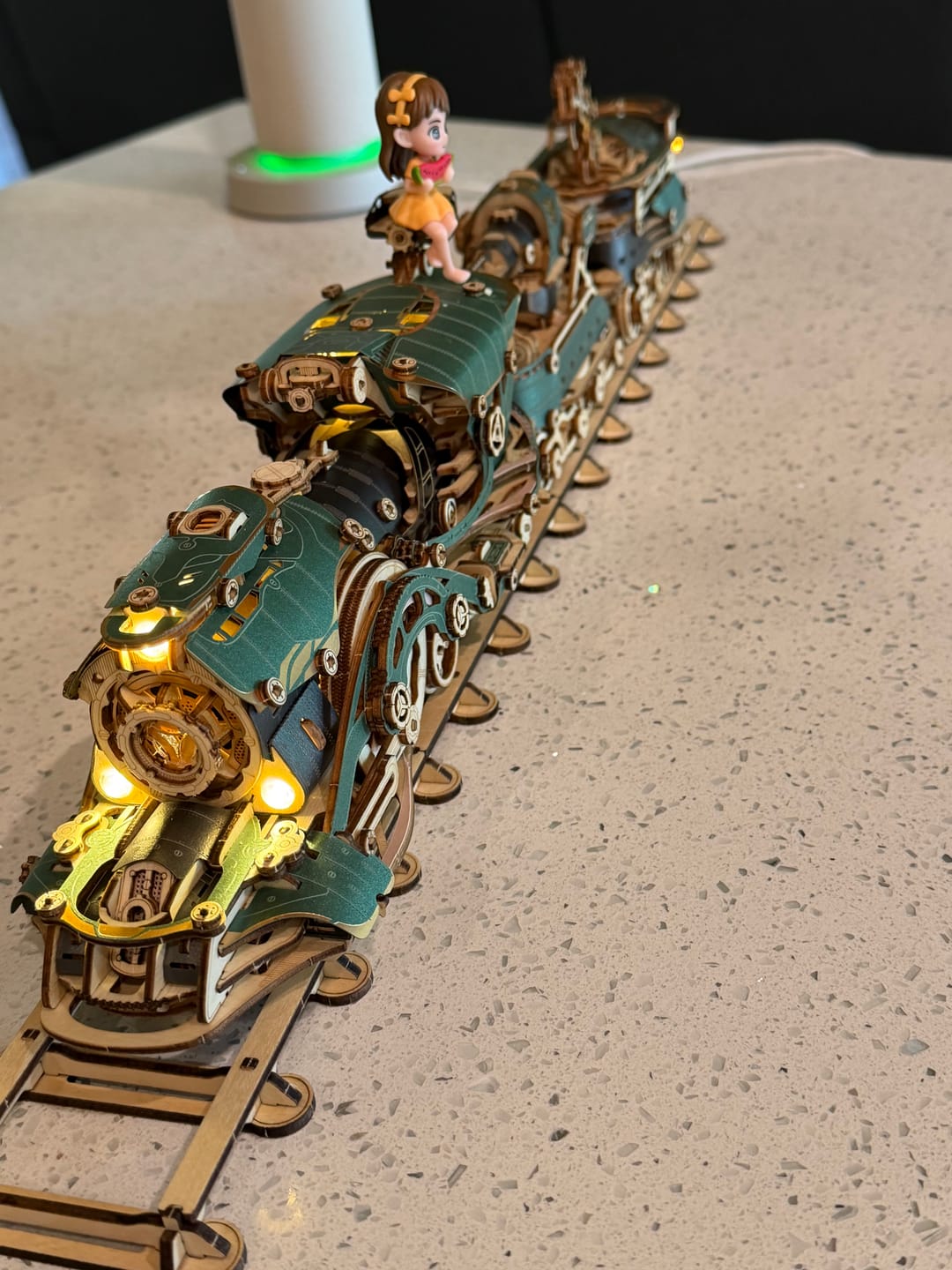 Customer photo review of Rokrgeek Fantasy Steampunk Train 3D Wooden Puzzle