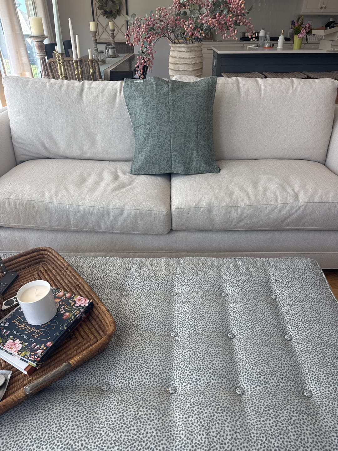 Customer photo review of Faye in Blue - 18" | 20" | 22" | 26"