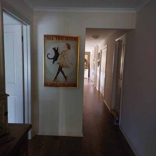 Customer photo review of Love and A Cat Print