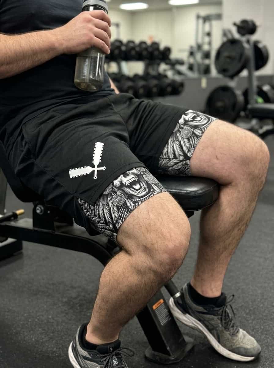 Customer photo review of Aztec Warrior 2 in 1 Printed Gym Shorts 11492