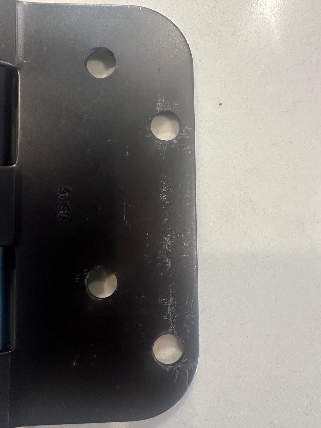 Customer photo review of Pease Oil-Rubbed Bronze Hinge (4" x 4", single hinge)