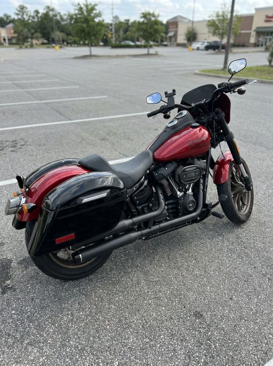 Customer photo review of 44L - Lamellar Stallion Extra Large Painted Motorcycle Hard Saddlebags for Harley Softail Low Rider S FXLRS