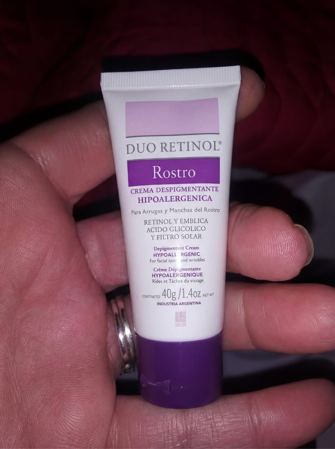 Customer photo review of Duo Retinol Rostro