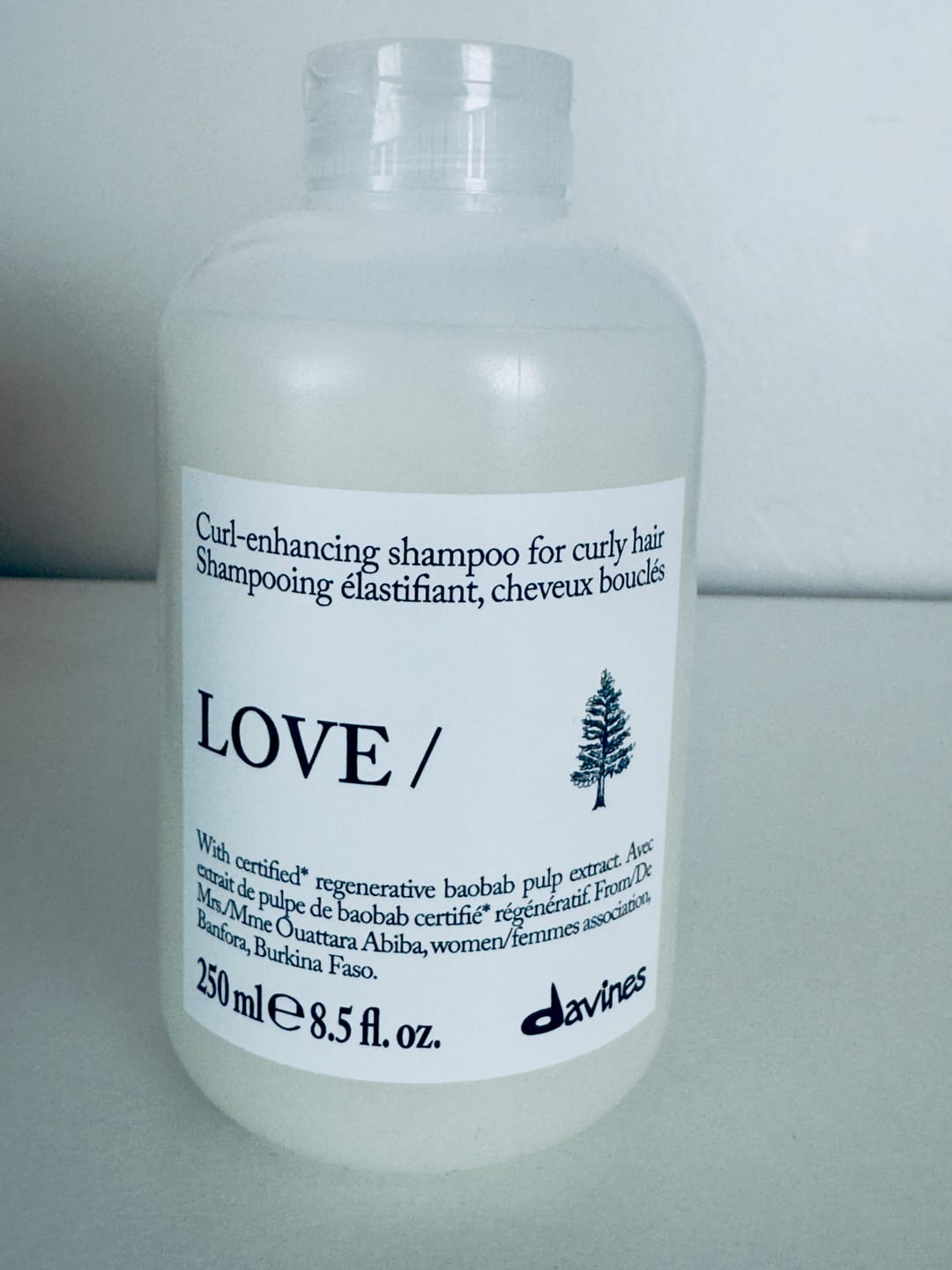 Customer photo review of LOVE CURL Shampoo