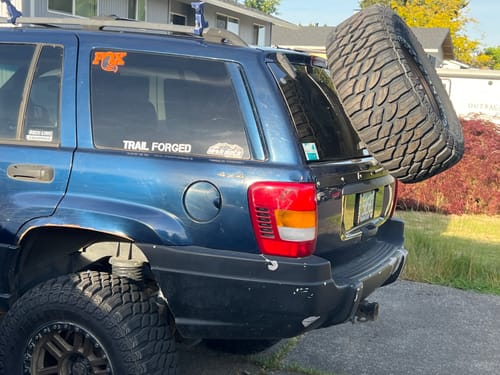 Customer photo review of Kratos - The Tire Carrier (WJ, WK, XJ, ZJ)