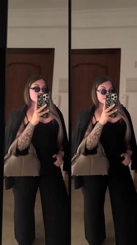 Customer photo review of Bolso - MINI CREPÉ - Marrón