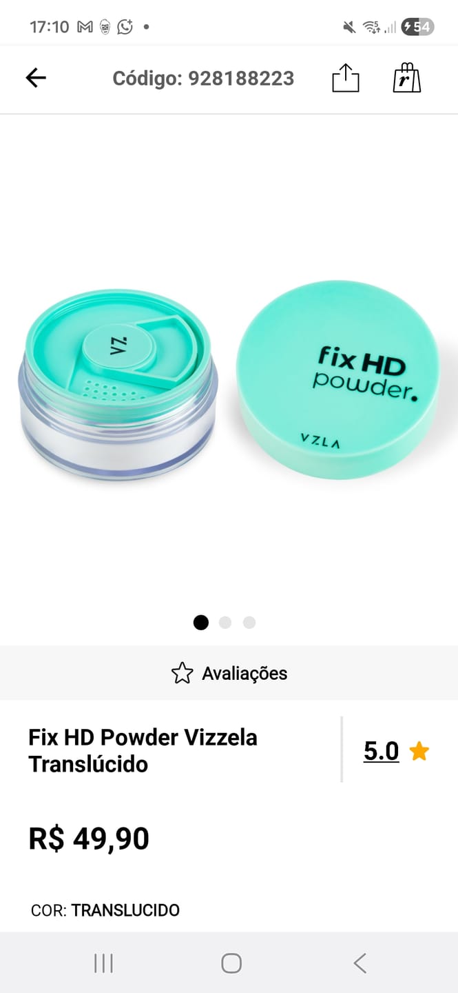 Customer photo review of Fix HD Powder - Vizzela