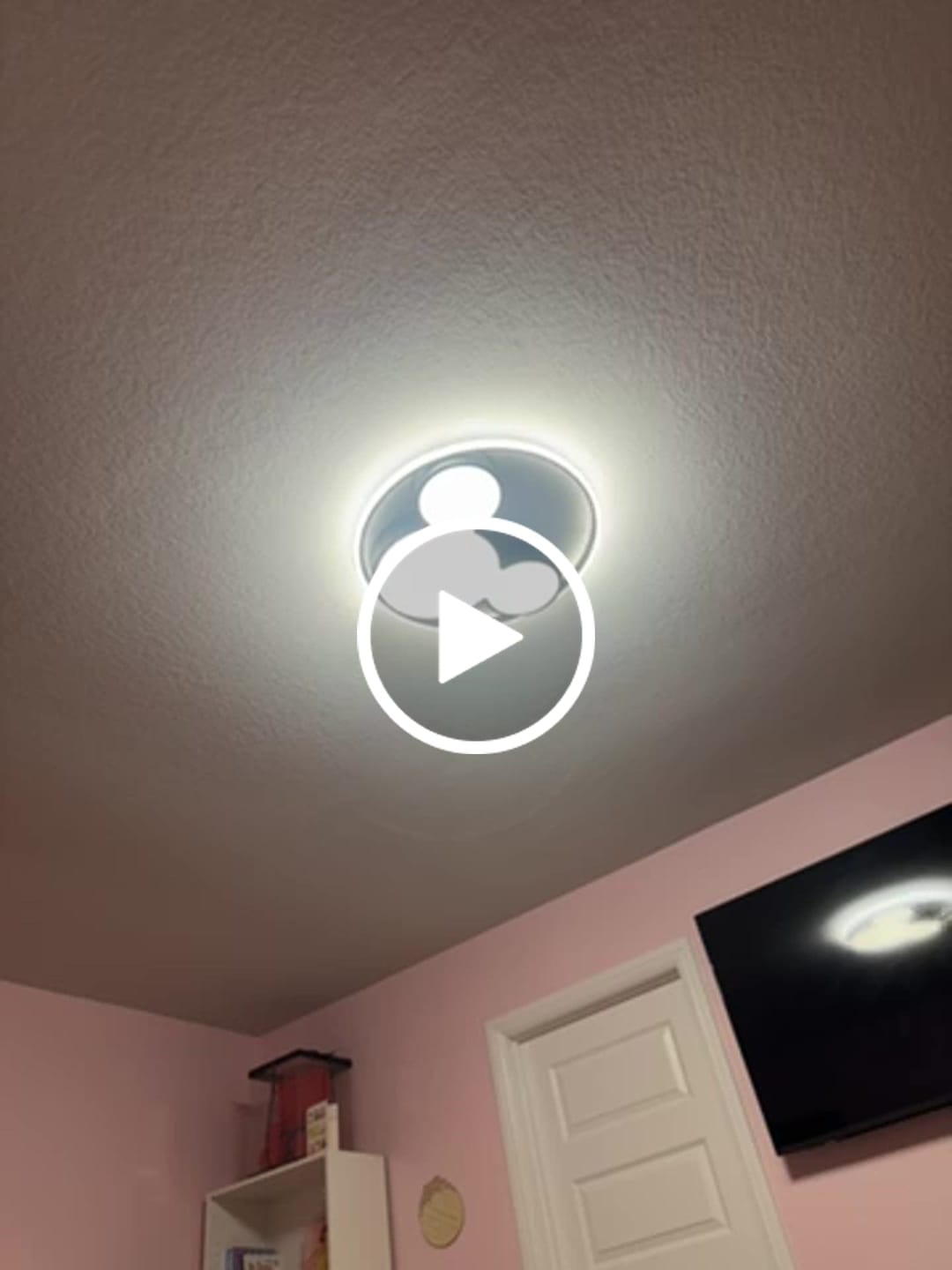 Customer video review of Dimmable Modern Mickey Design LED Flush Ceiling Light