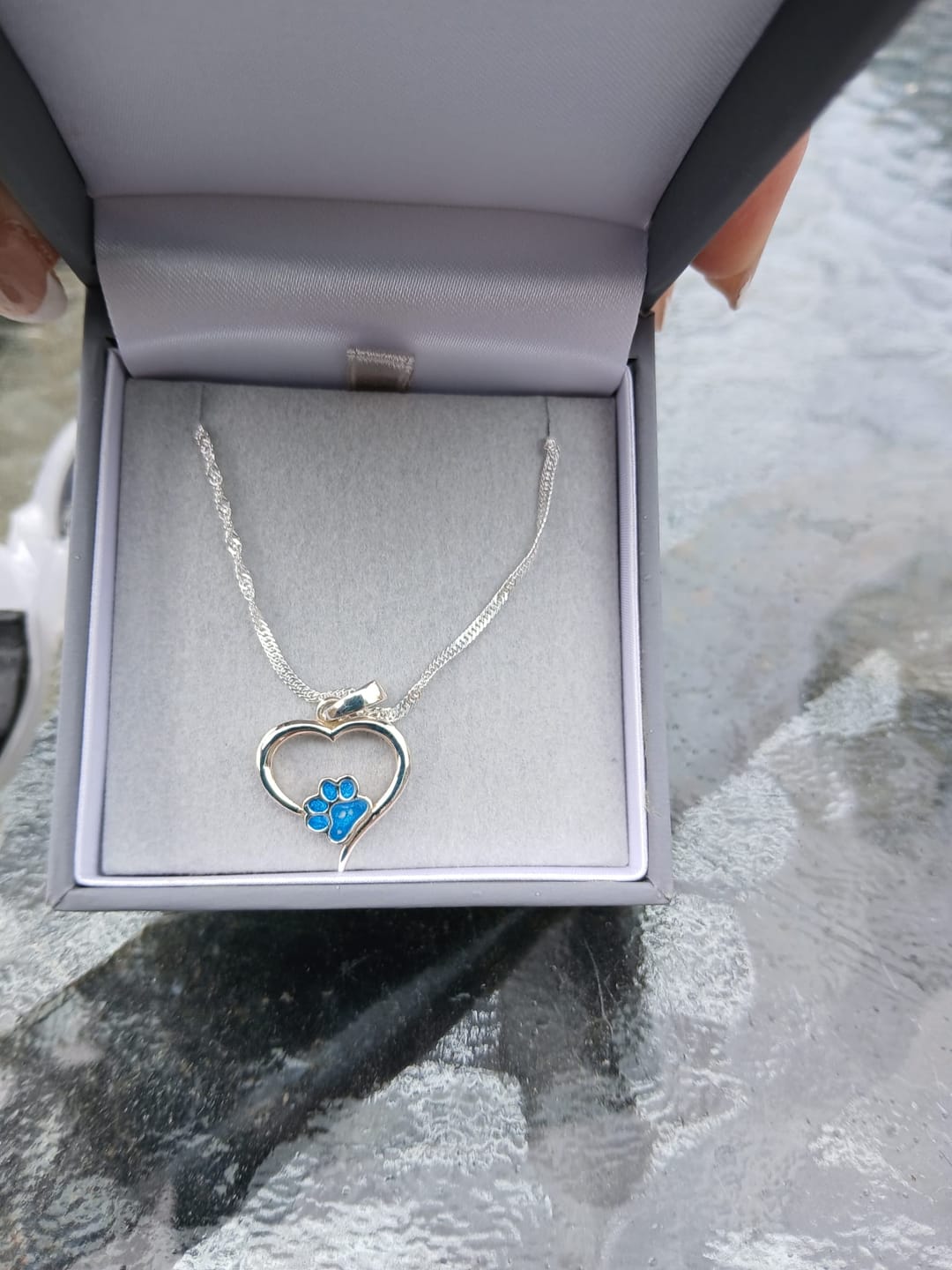 Customer photo review of Paw in my Heart Pendant