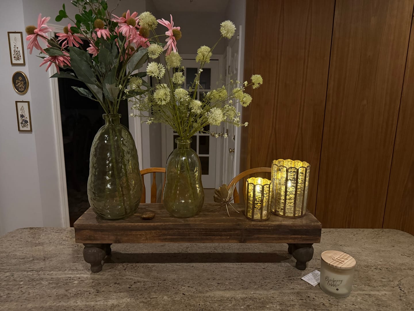 Customer photo review of Green Glass Bottle Vase
