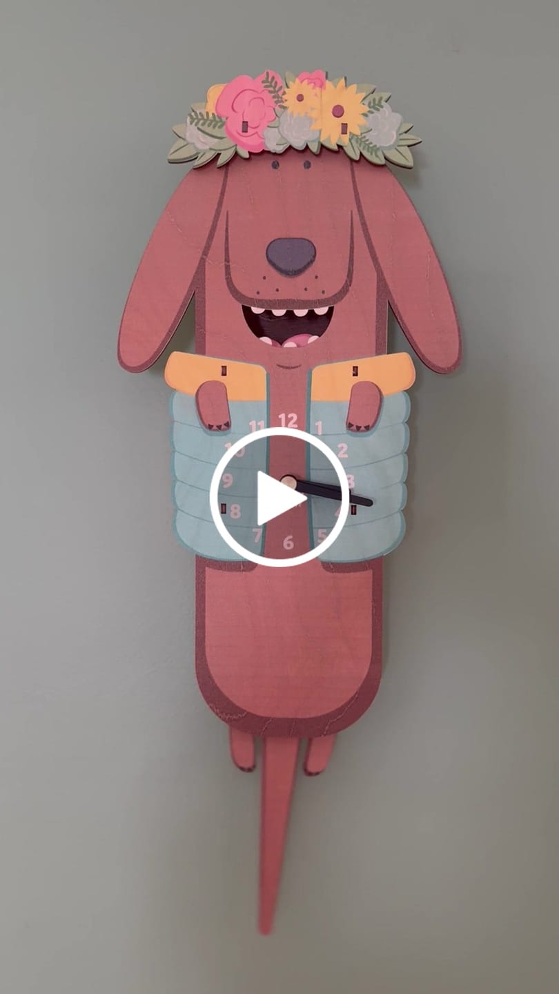 Customer video review of Gus the Dachshund Pendulum Clock