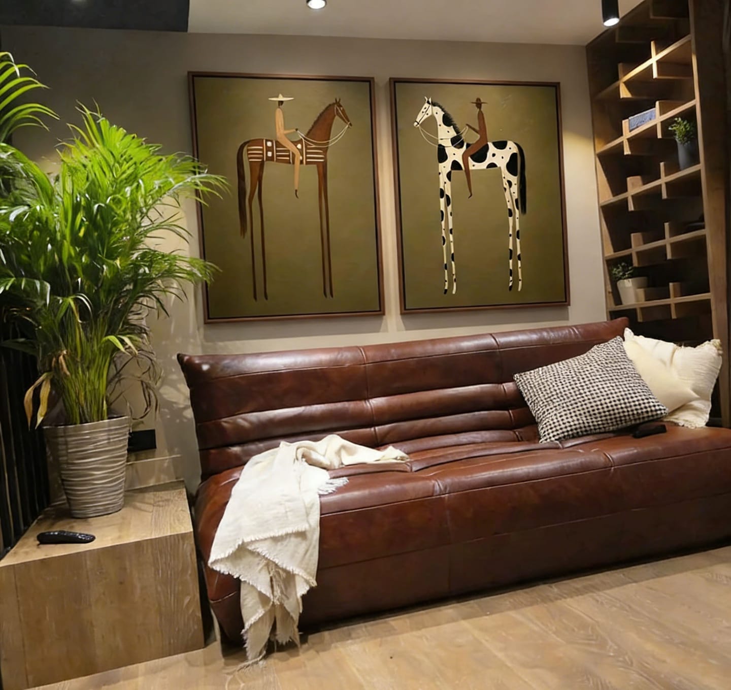 Customer photo review of Modern Horse Rider Wall Art Set of 2 #HA006