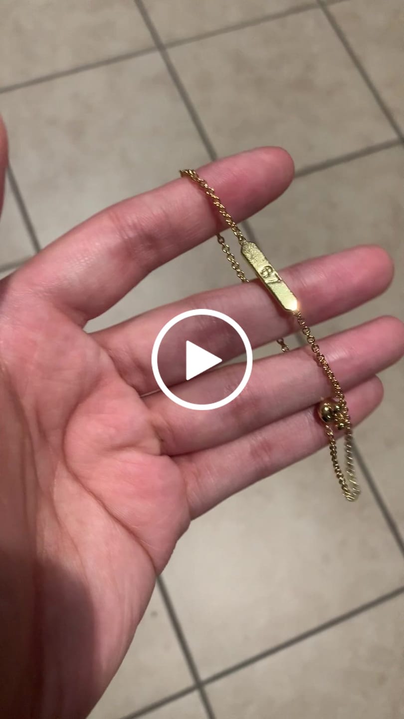 Customer video review of 18k White Gold Plated 67 Bracelet for Women