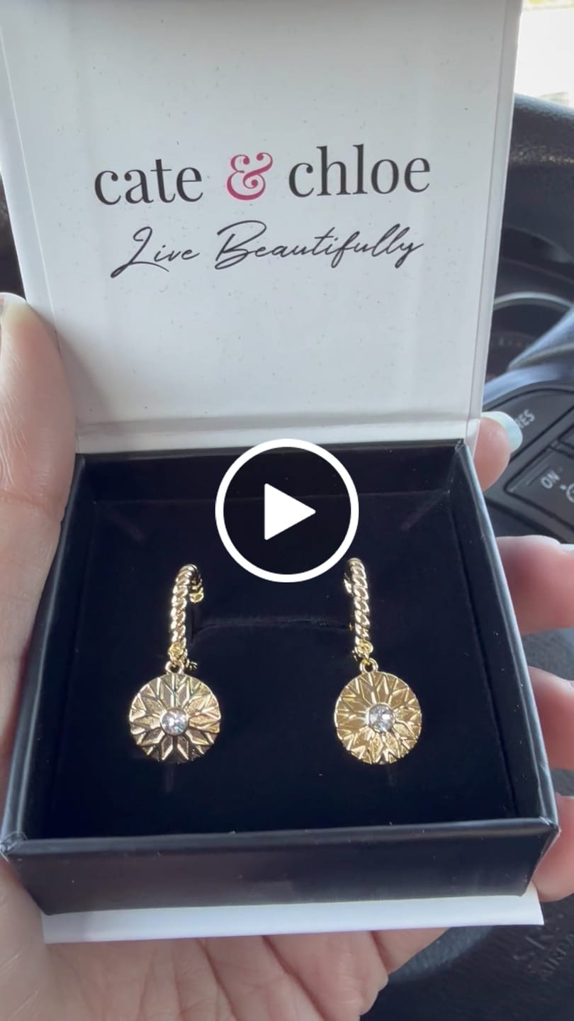 Customer video review of Suzanne 18k White Gold Plated Dangle Earrings with Swarovski Crystals for Women