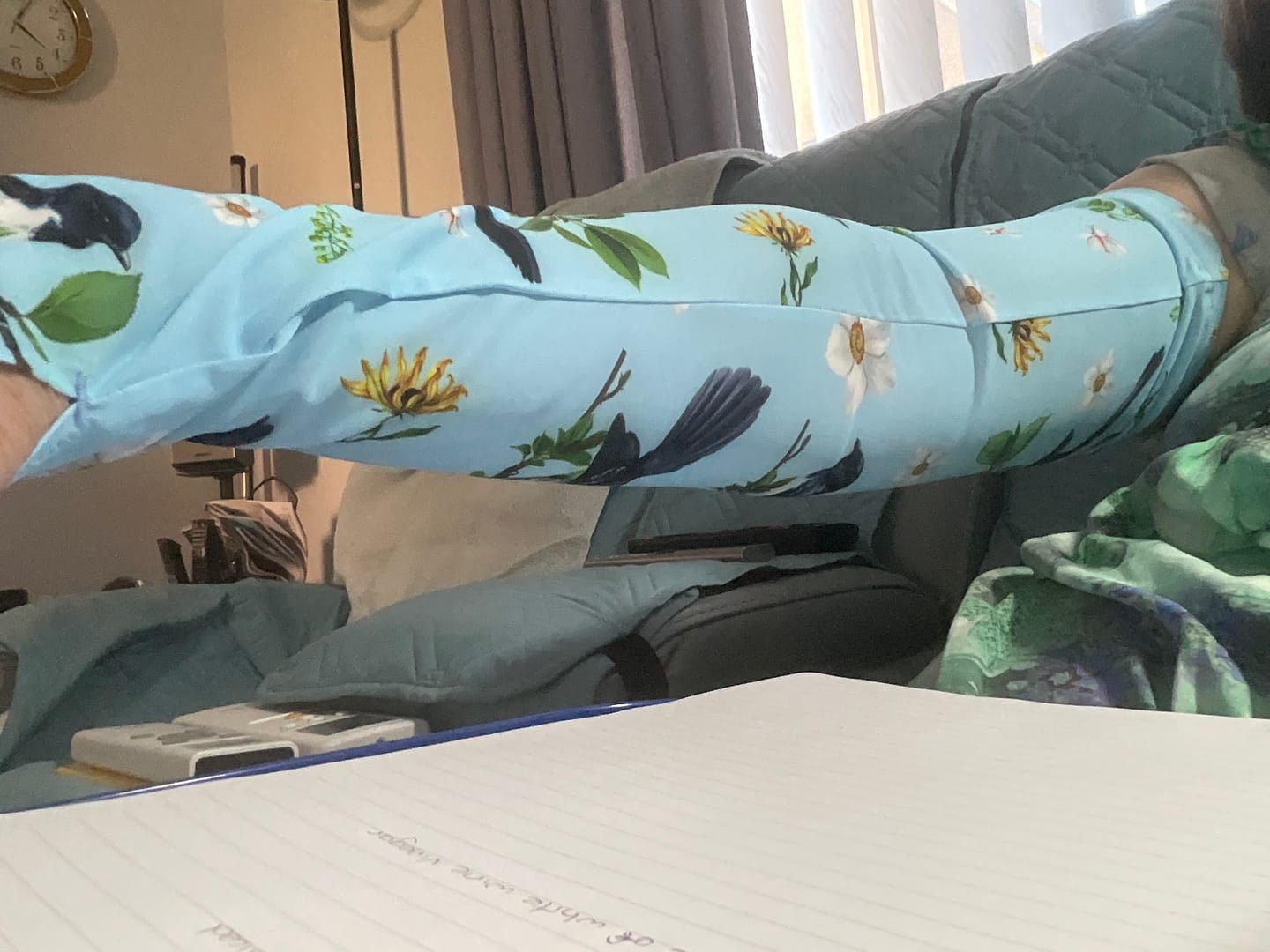 Customer photo review of Gardening Protection Sleeves - Willie Wagtail Blue