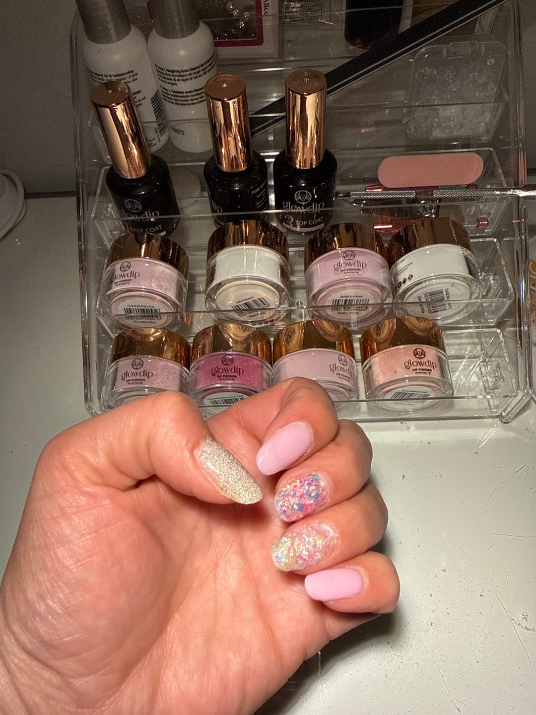 Customer photo review of Glowdip Allt-i-ett Manikyrset