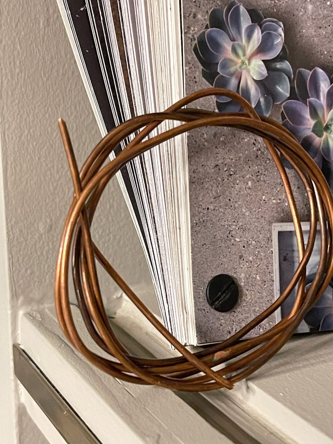Customer photo review of Pure Copper Wire – Vastu Remedy for South-East Fire Zone & Main Door Conduction | Ideal for Plot & Toilet Blocking | 2 & 4 mm Diameter
