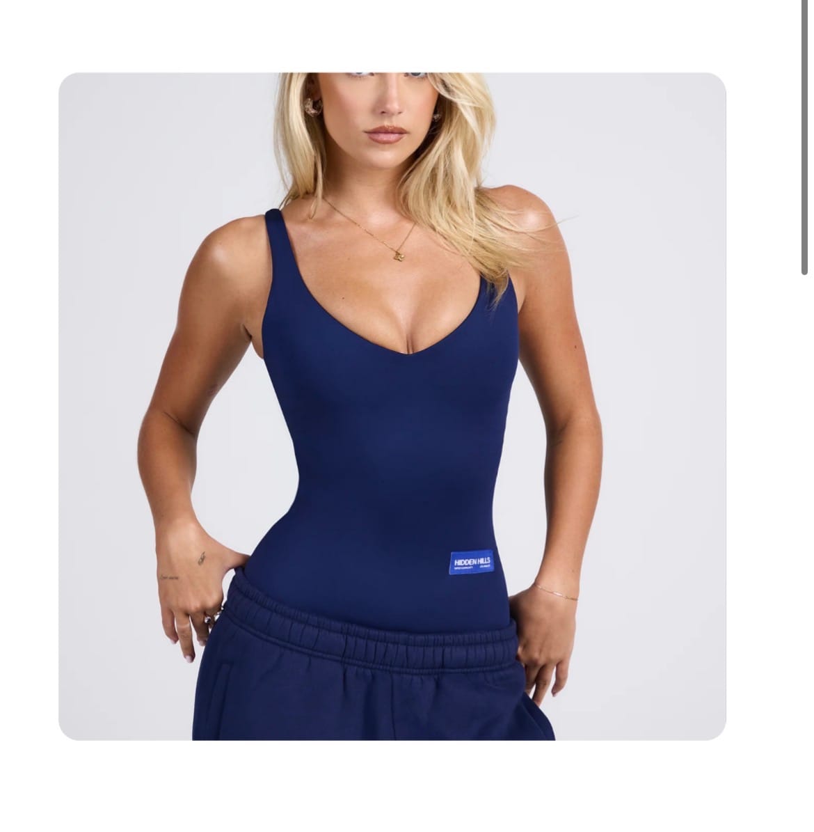 Customer photo review of LABEL BODYSUIT NAVY