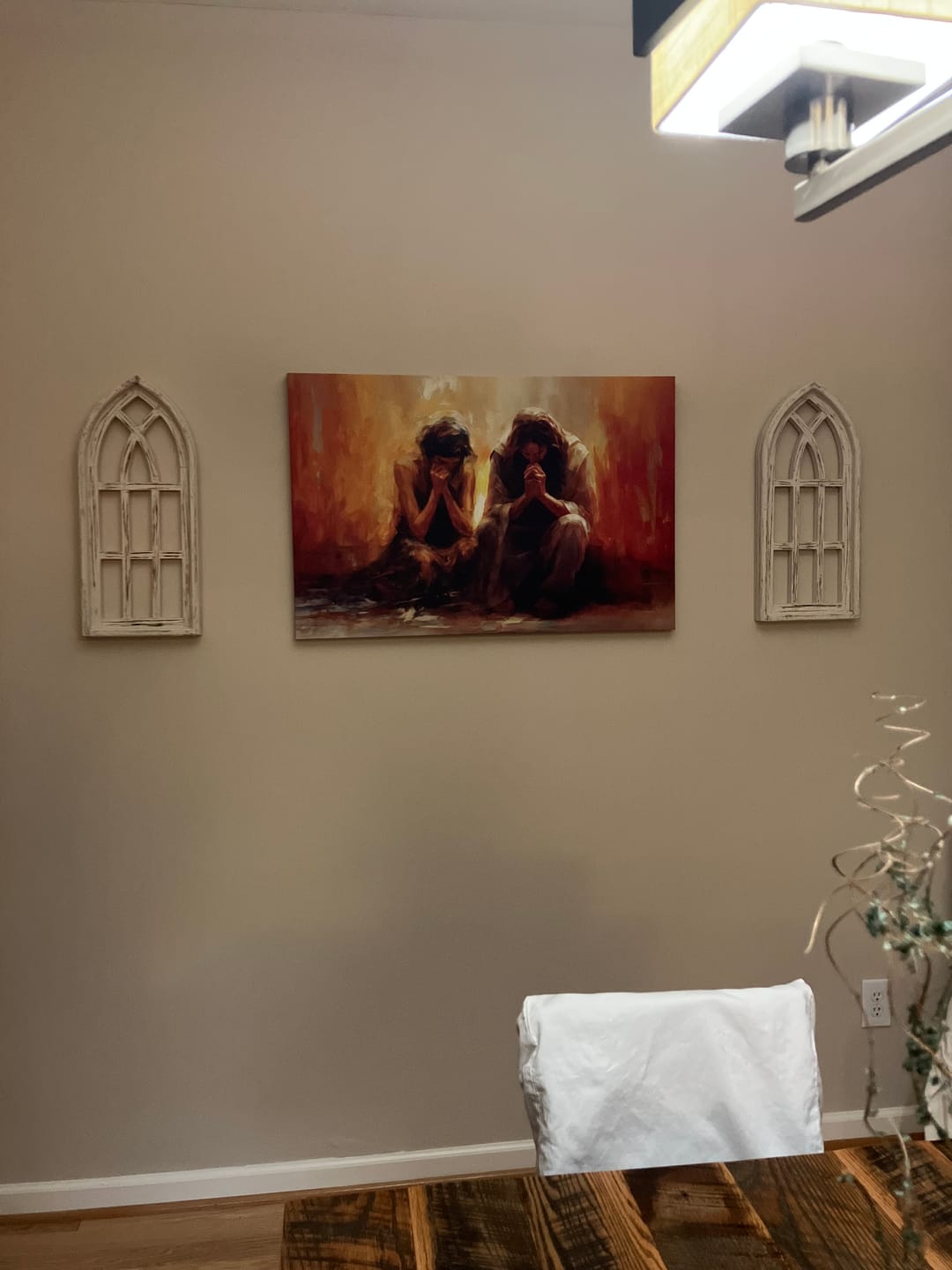 Customer photo review of Women and Jesus Praying Wall Art Canvas Print