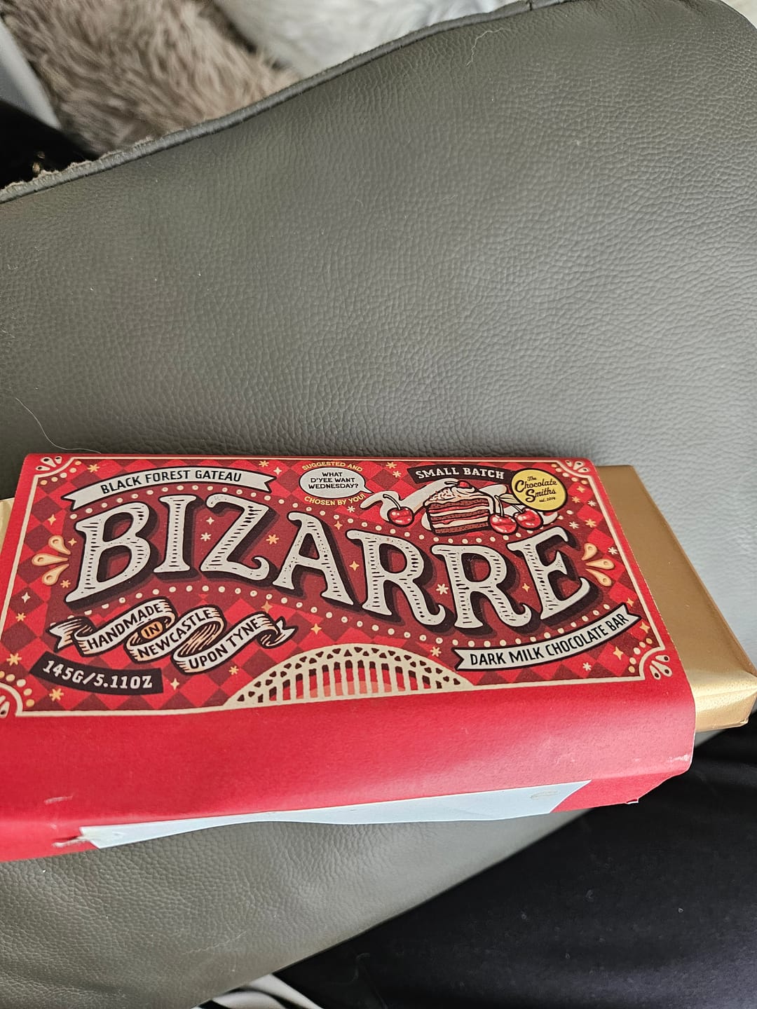 Customer photo review of Black Forest Gateau inspired chocolate bar 145g