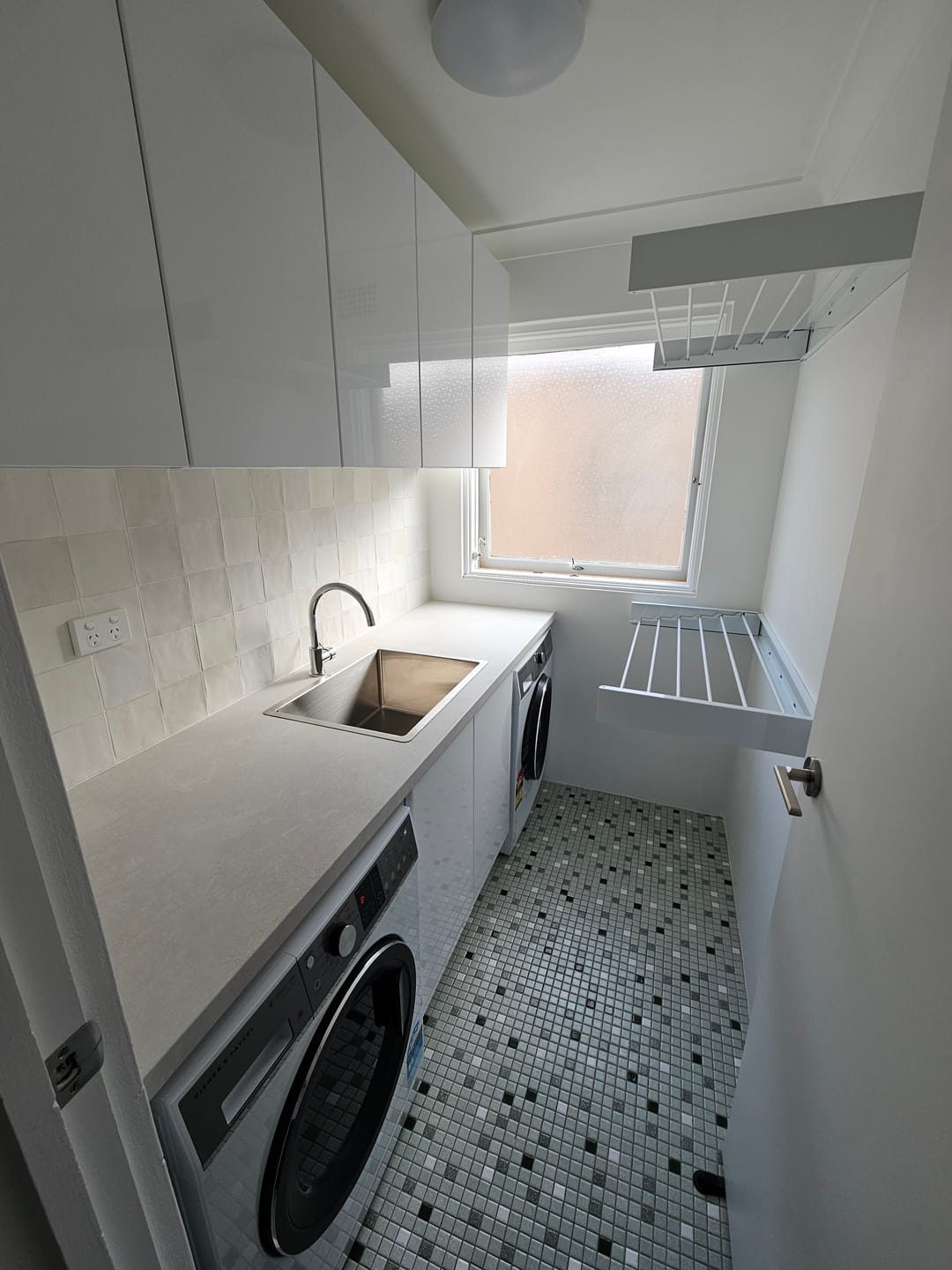 Customer photo review of Wall Mounted Drying Rack - Foldable Indoor and Outdoor Drying Rack