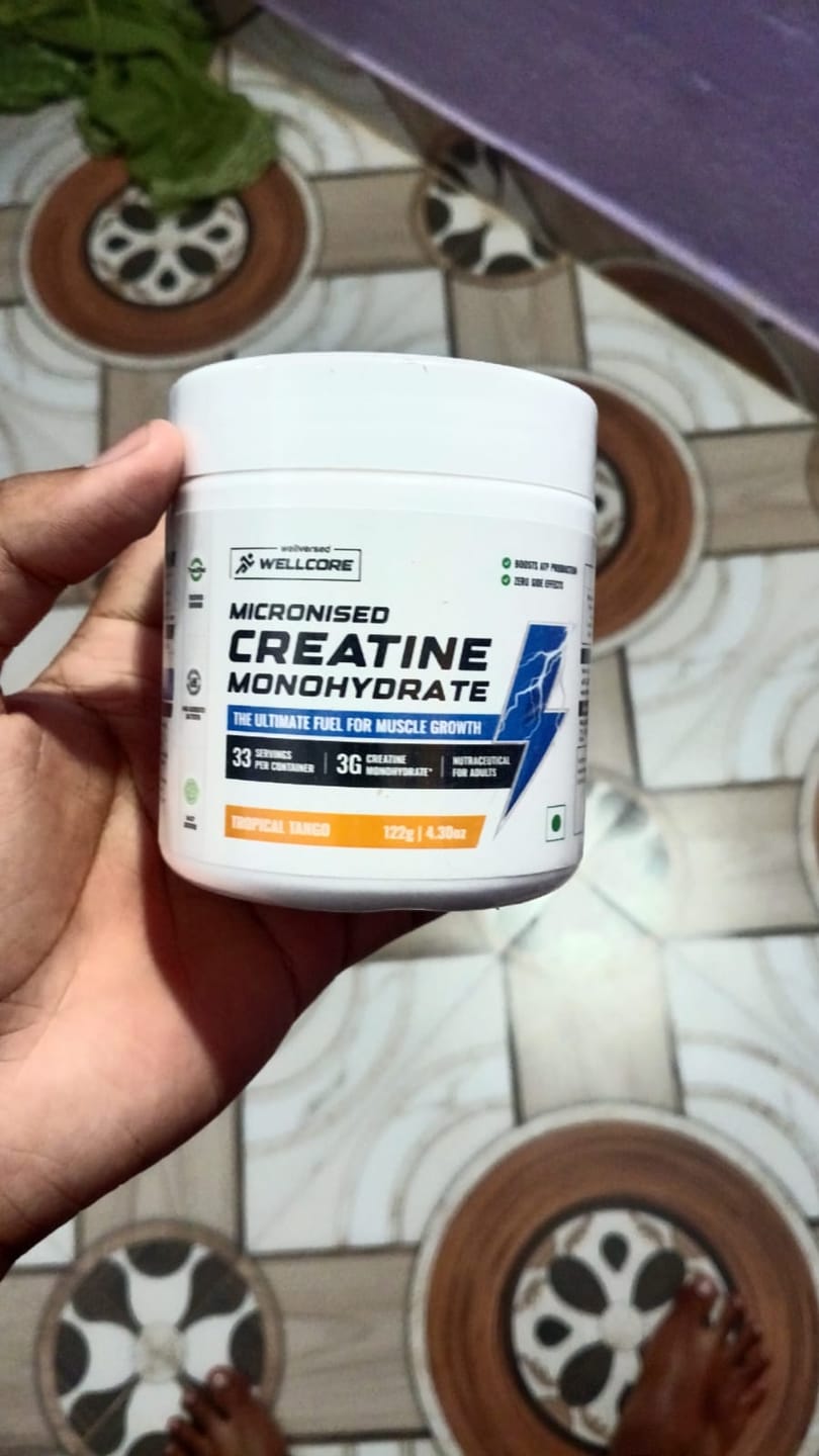 Customer photo review of Wellcore - Pure Micronised Creatine Monohydrate (122g, 33 Servings) Tropical Tango
